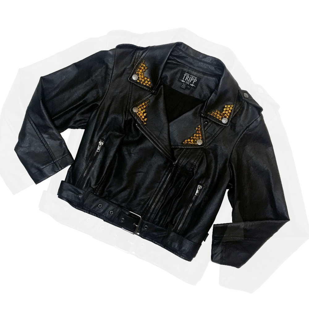 ✨ SOLD ✨ - TRIPPNYC CROPPED & STUDDED JACKET